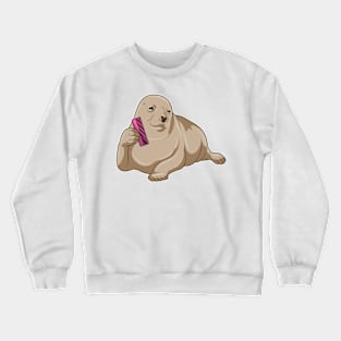 Seal as Hairdresser with Comb Crewneck Sweatshirt